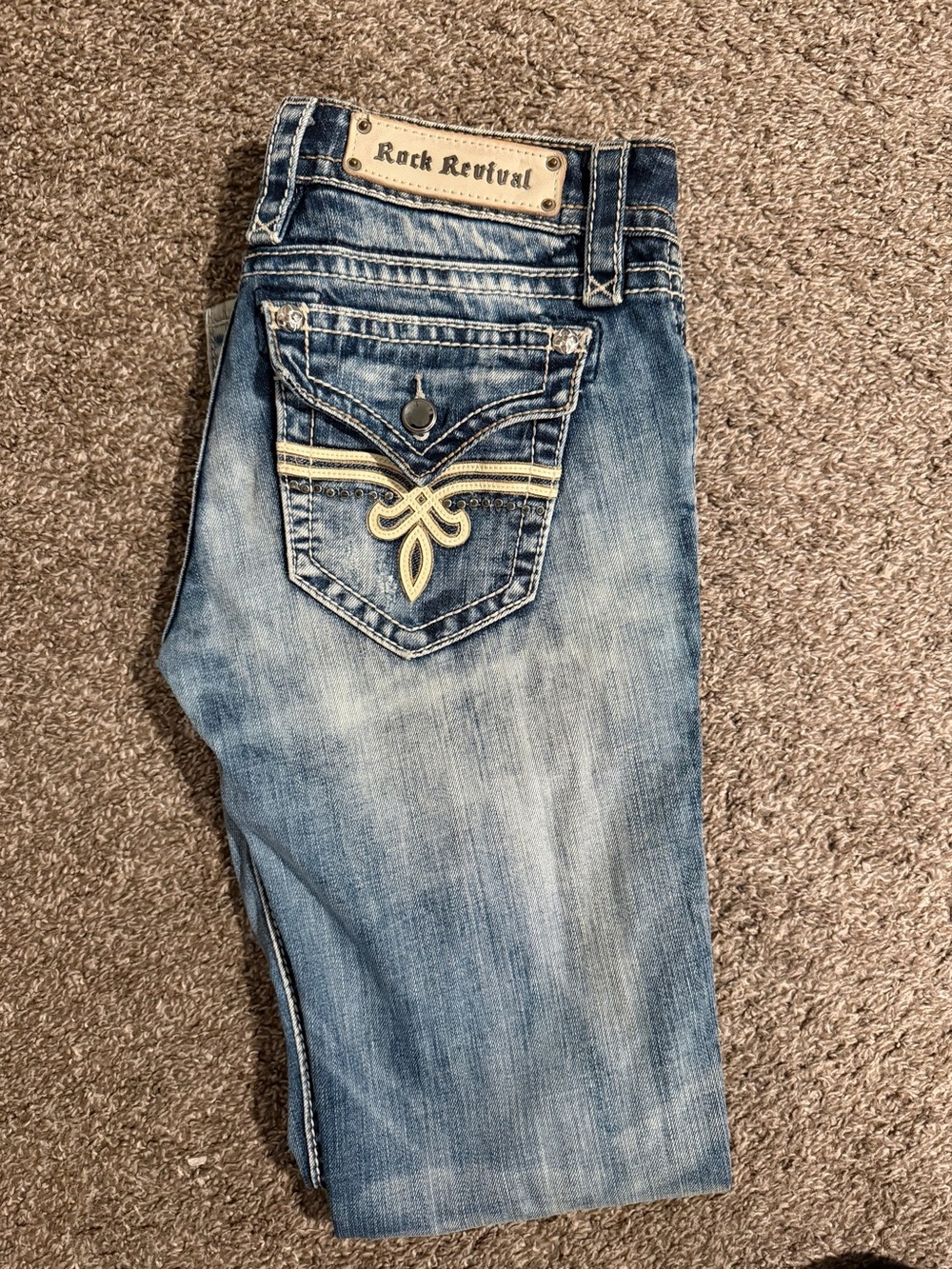 Rock Revival Women's Light Blue Boot Cut Jeans size 28